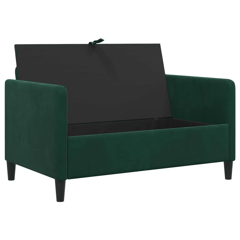 Sofa su saugojimo vieta Tamsiai žalia 122 x 78 x 87 cm