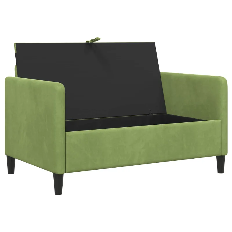 Sofa su saugojimo vieta Šviesiai žalia 122 x 78 x 87 cm