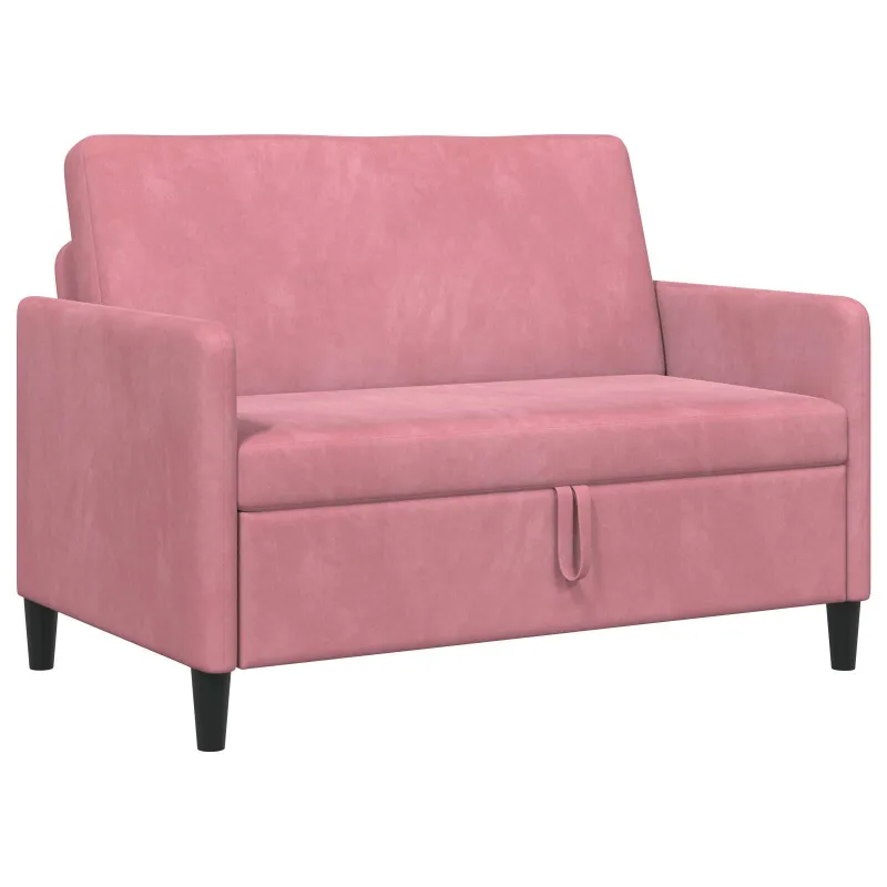 Sofa su saugojimo vieta Rožinė 122 x 78 x 87 cm Poliesteris
