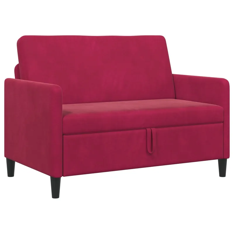 Sofa su saugojimo vieta Vyno raudona 122 x 78 x 87 cm