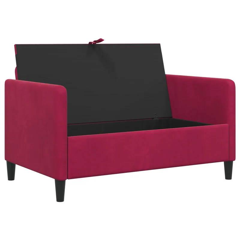 Sofa su saugojimo vieta Vyno raudona 122 x 78 x 87 cm