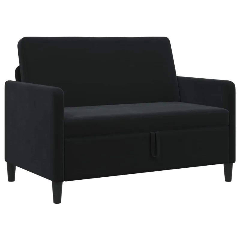 Sofa su saugojimo vieta Juoda 122 x 78 x 87 cm Poliesteris