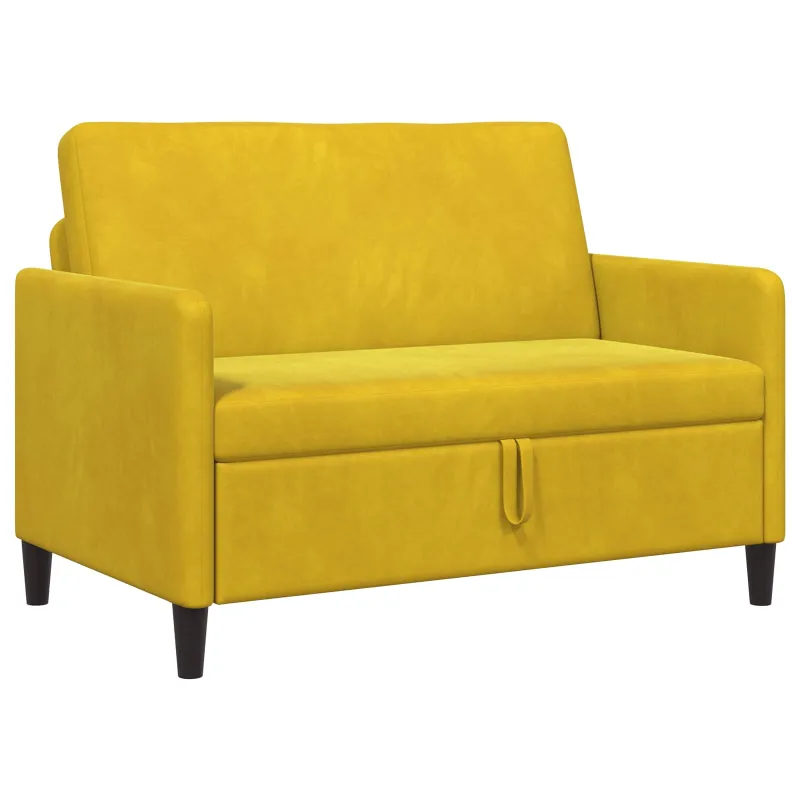 Sofa su saugojimo vieta Geltona 122 x 78 x 87 cm Poliesteris