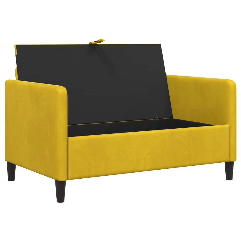 Sofa su saugojimo vieta Geltona 122 x 78 x 87 cm Poliesteris