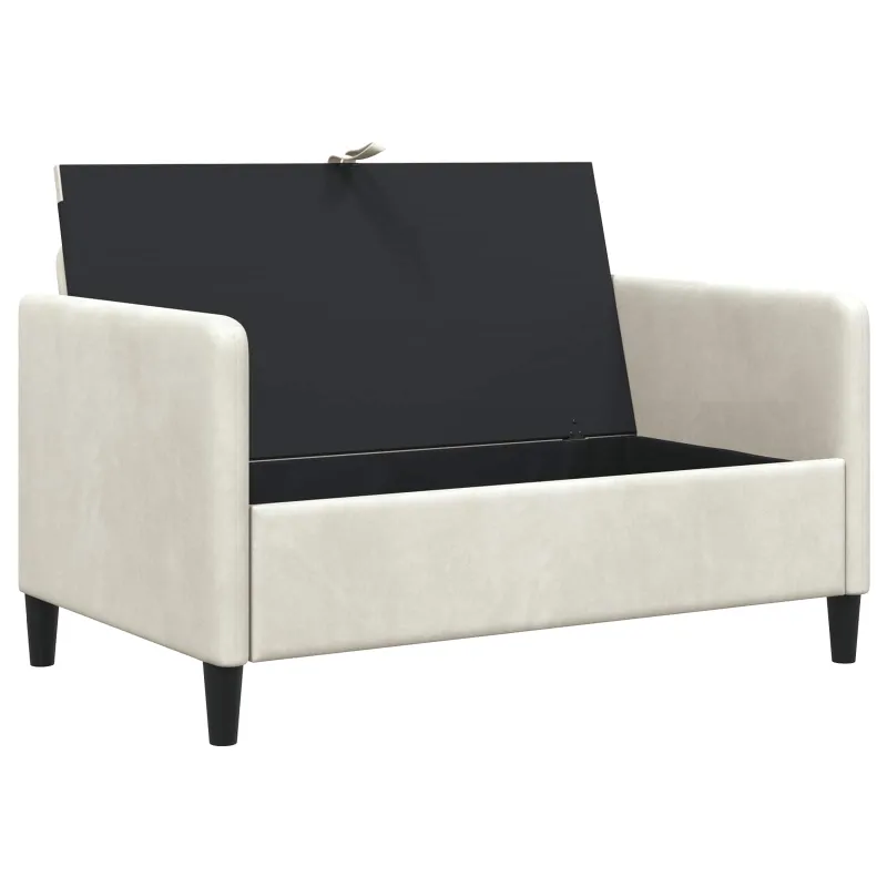 Sofa su saugojimo vieta Kreminė 122 x 78 x 87 cm Poliesteris
