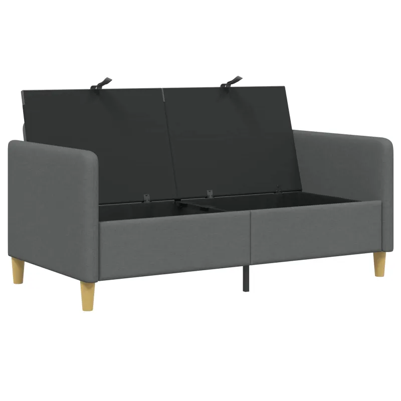 Sofa su saugojimo vieta Tamsiai pilka 152 x 78 x 87 cm