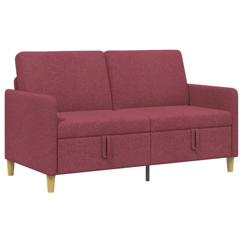 Sofa su saugojimo vieta Vyno raudona 152 x 78 x 87 cm