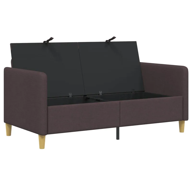 Sofa su saugojimo vieta Tamsiai rudas 152 x 78 x 87 cm