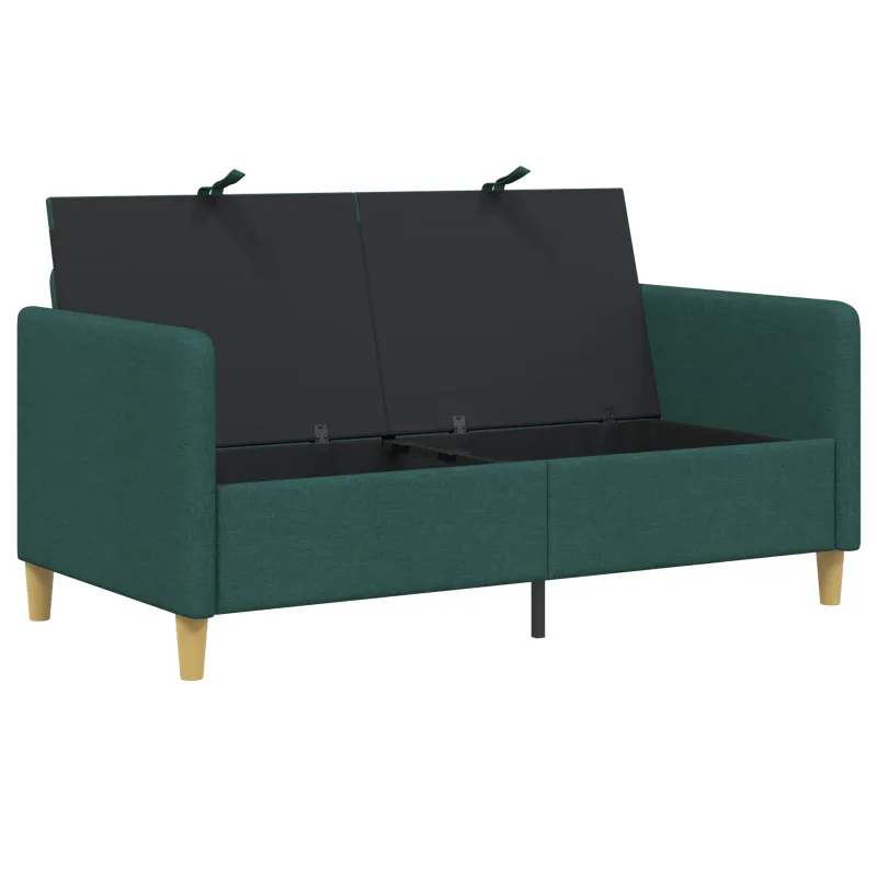 Sofa su saugojimo vieta Tamsiai žalia 152 x 78 x 87 cm