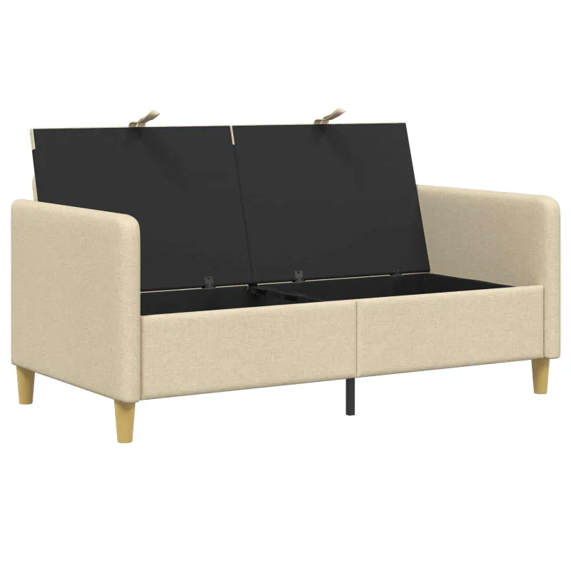 Sofa su saugojimo vieta Kreminė 152 x 78 x 87 cm Poliesteris
