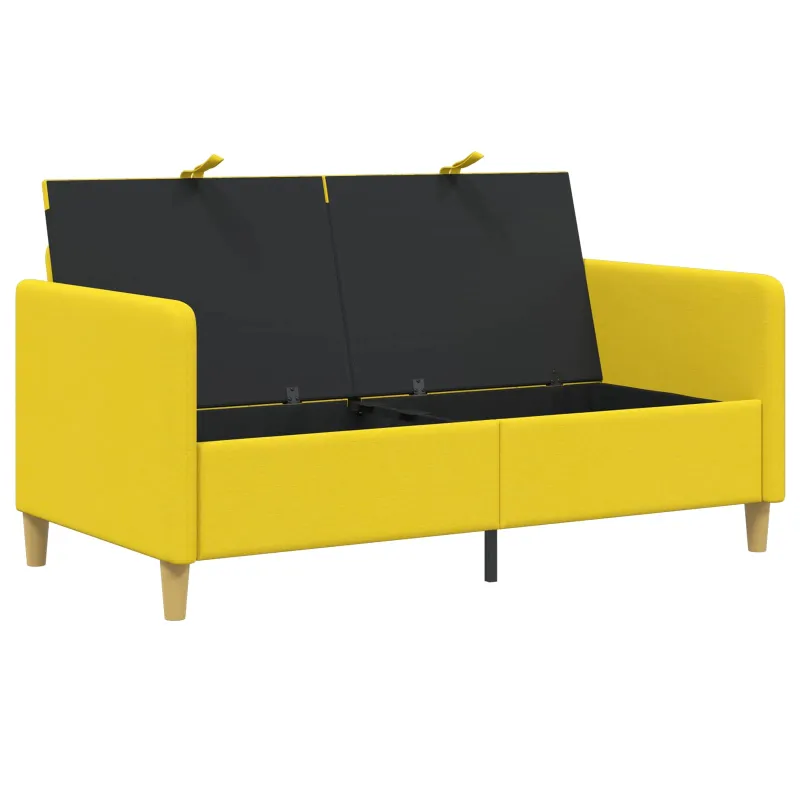 Sofa su saugojimo vieta Šviesi geltona 152 x 78 x 87 cm