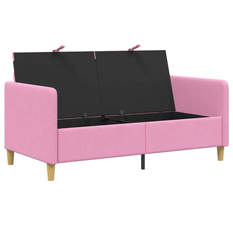 Sofa su saugojimo vieta Rožinė 152 x 78 x 87 cm Poliesteris