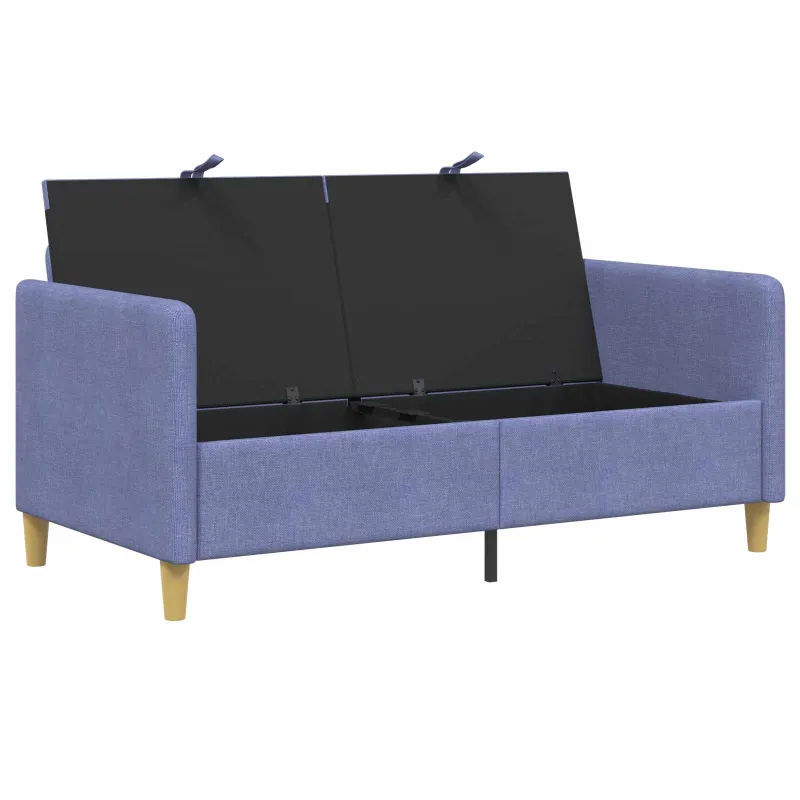 Sofa su saugojimo vieta Džinsinės mėlynos 152 x 78 x 87 cm