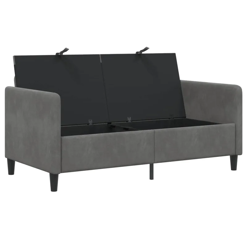 Sofa su saugojimo vieta Tamsiai pilka 152 x 78 x 87 cm