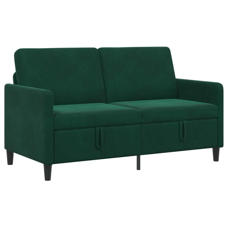 Sofa su saugojimo vieta Tamsiai žalia 152 x 78 x 87 cm