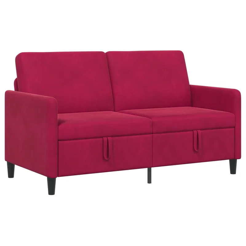Sofa su saugojimo vieta Vyno raudona 152 x 78 x 87 cm