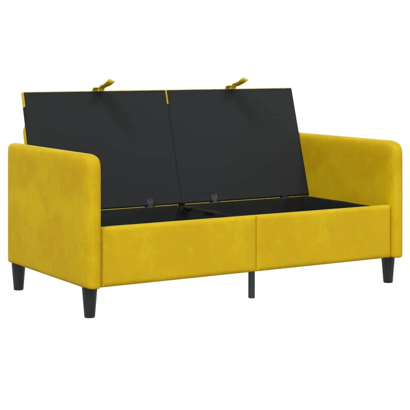 Sofa su saugojimo vieta Geltona 152 x 78 x 87 cm Poliesteris