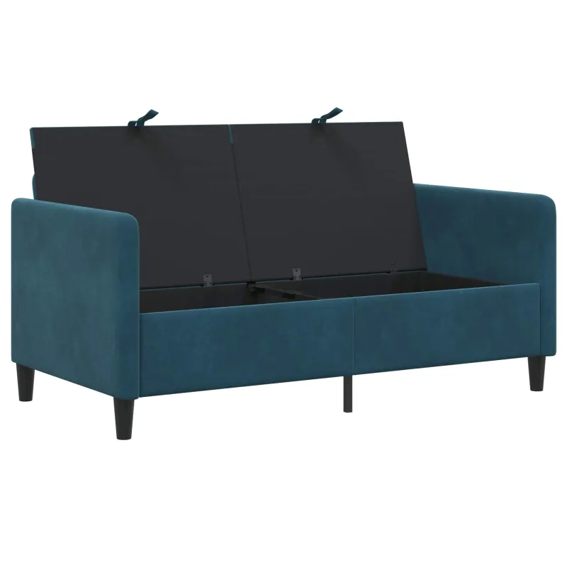 Sofa su saugojimo vieta Mėlyna 152 x 78 x 87 cm Poliesteris