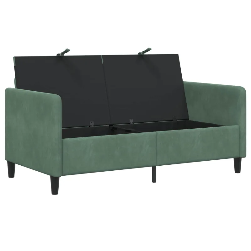 Sofa su saugojimo vieta Jūrinė žalia 152 x 78 x 87 cm