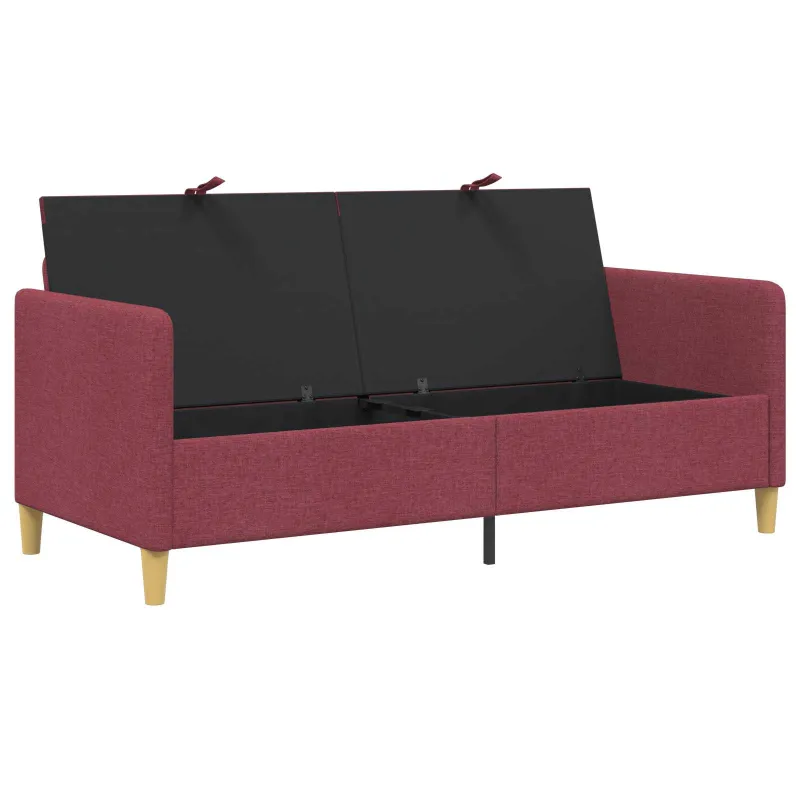 Sofa su saugojimo vieta Vyno raudona 172 x 78 x 87 cm