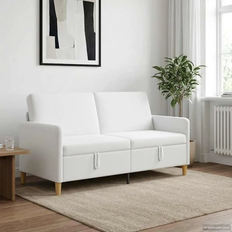 Sofa su saugojimo vieta Balta 172 x 78 x 87 cm Poliesteris