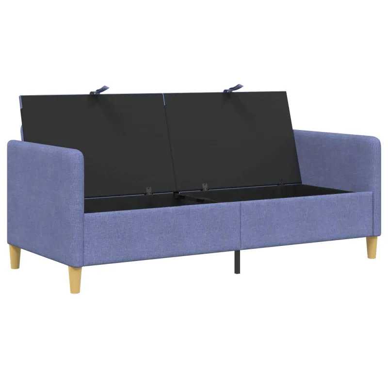 Sofa su saugojimo vieta Džinsinės mėlynos 172 x 78 x 87 cm