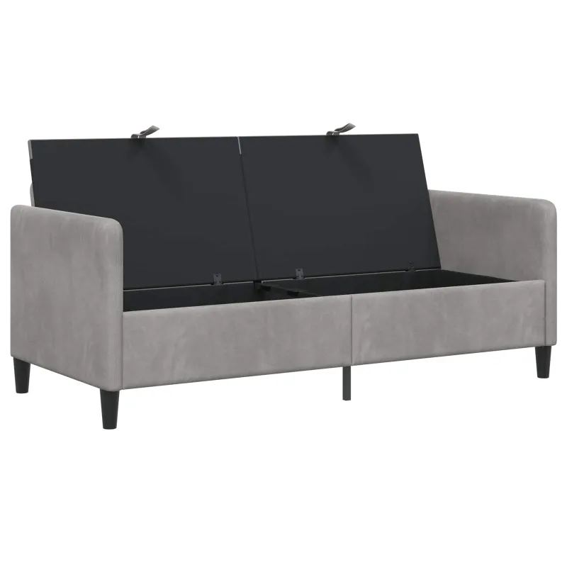Sofa su saugojimo vieta Šviesiai pilka 172 x 78 x 87 cm