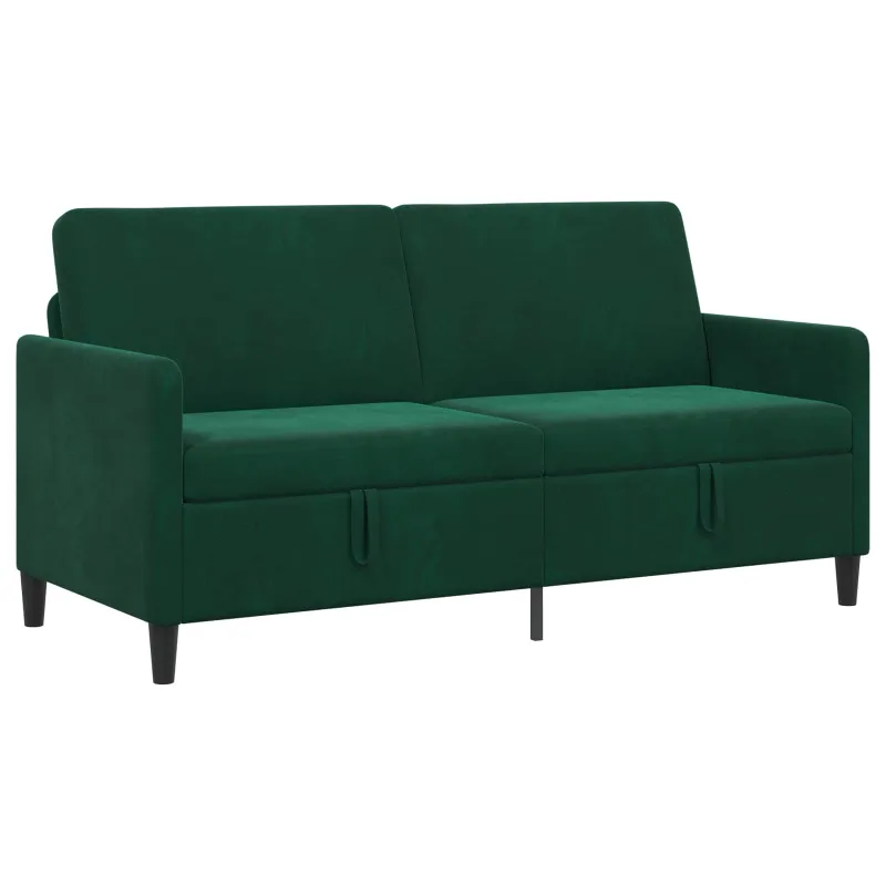 Sofa su saugojimo vieta Tamsiai žalia 172 x 78 x 87 cm