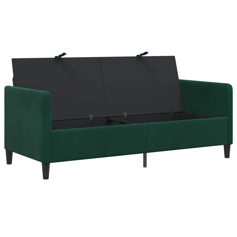 Sofa su saugojimo vieta Tamsiai žalia 172 x 78 x 87 cm