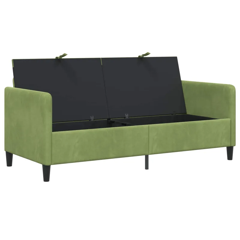 Sofa su saugojimo vieta Šviesiai žalia 172 x 78 x 87 cm