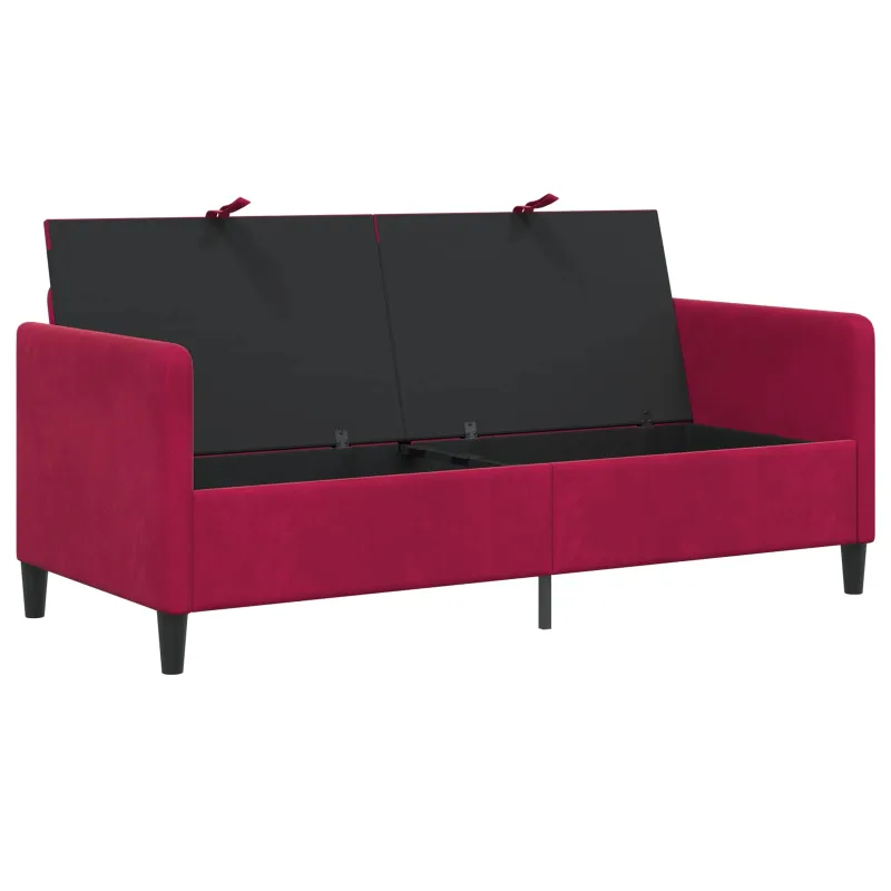 Sofa su saugojimo vieta Vyno raudona 172 x 78 x 87 cm