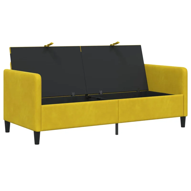 Sofa su saugojimo vieta Geltona 172 x 78 x 87 cm Poliesteris