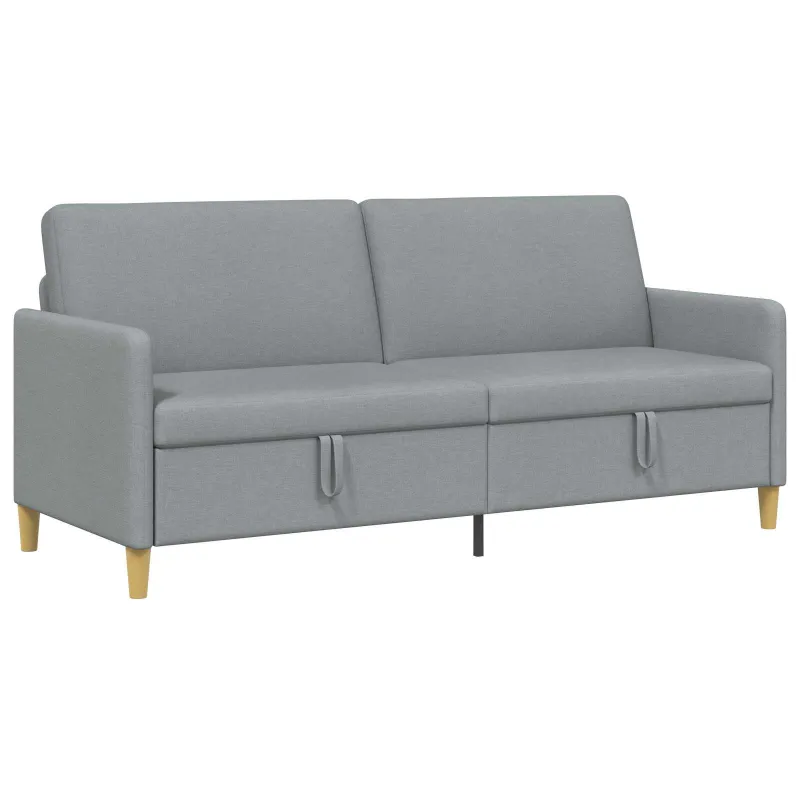 Sofa su saugojimo vieta Šviesiai pilka 192 x 78 x 87 cm