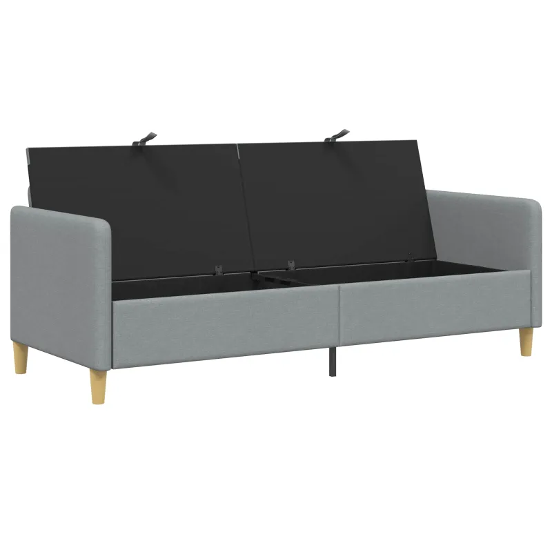 Sofa su saugojimo vieta Šviesiai pilka 192 x 78 x 87 cm