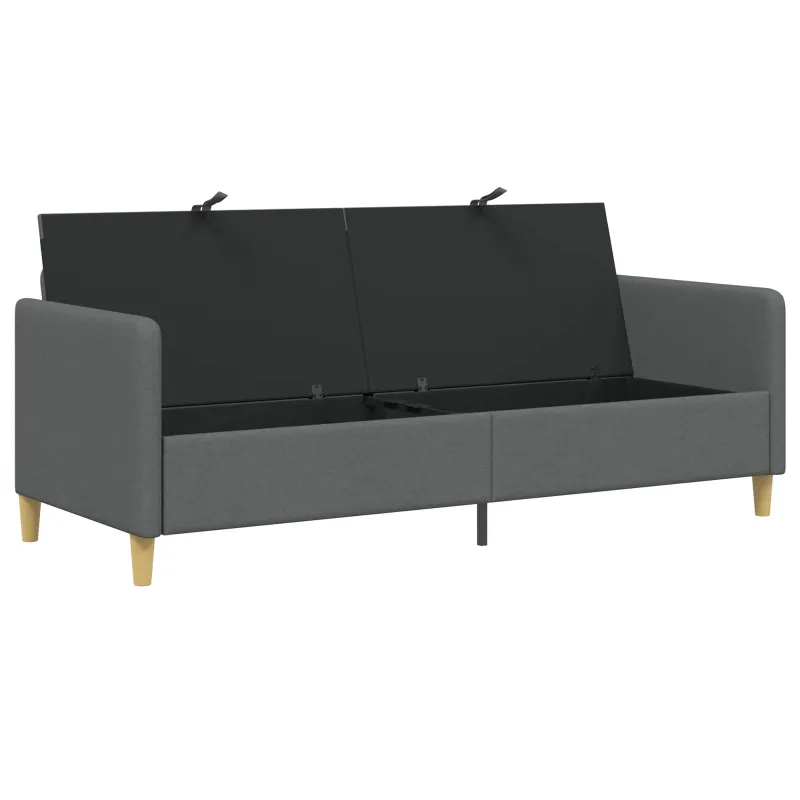 Sofa su saugojimo vieta Tamsiai pilka 192 x 78 x 87 cm