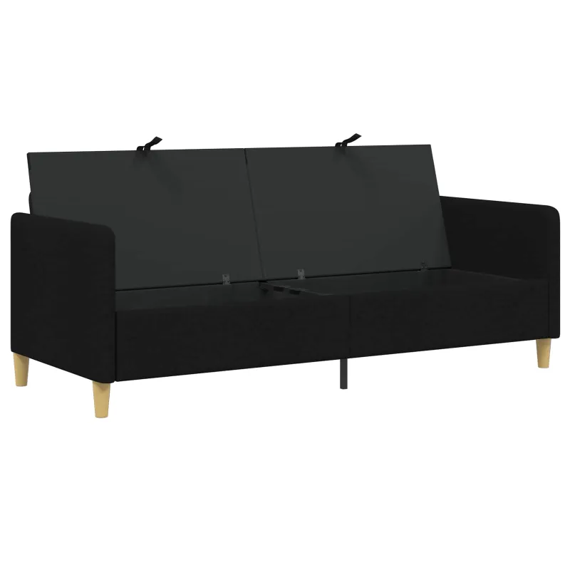 Sofa su saugojimo vieta Juoda 192 x 78 x 87 cm Poliesteris