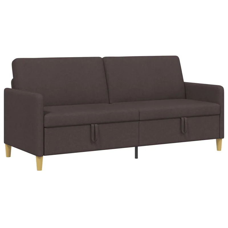 Sofa su saugojimo vieta Tamsiai rudas 192 x 78 x 87 cm