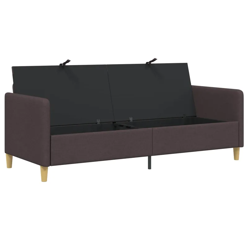 Sofa su saugojimo vieta Tamsiai rudas 192 x 78 x 87 cm