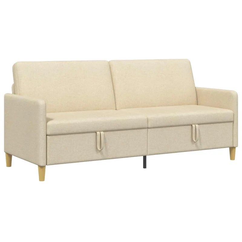 Sofa su saugojimo vieta Kreminė 192 x 78 x 87 cm Poliesteris