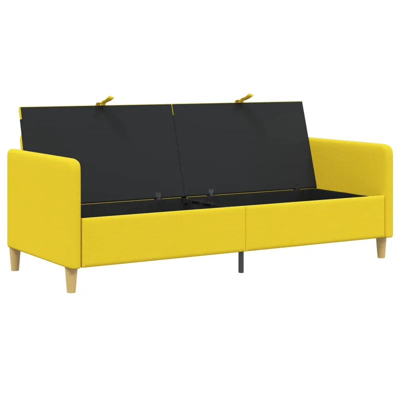 Sofa su saugojimo vieta Šviesi geltona 192 x 78 x 87 cm