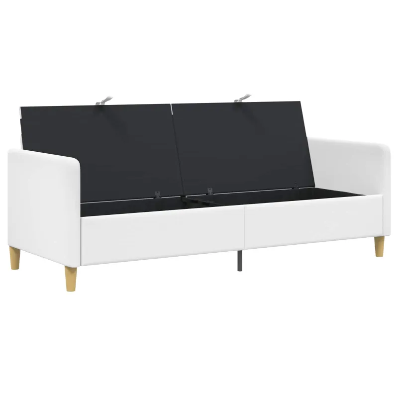 Sofa su saugojimo vieta Balta 192 x 78 x 87 cm Poliesteris