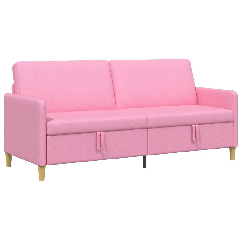 Sofa su saugojimo vieta Rožinė 192 x 78 x 87 cm Poliesteris