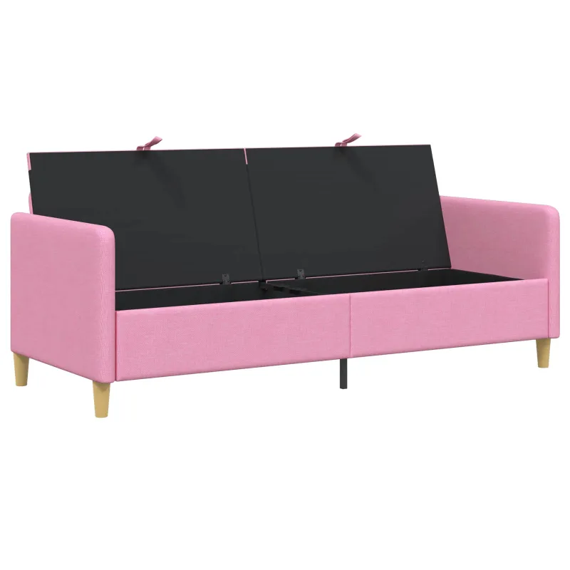 Sofa su saugojimo vieta Rožinė 192 x 78 x 87 cm Poliesteris