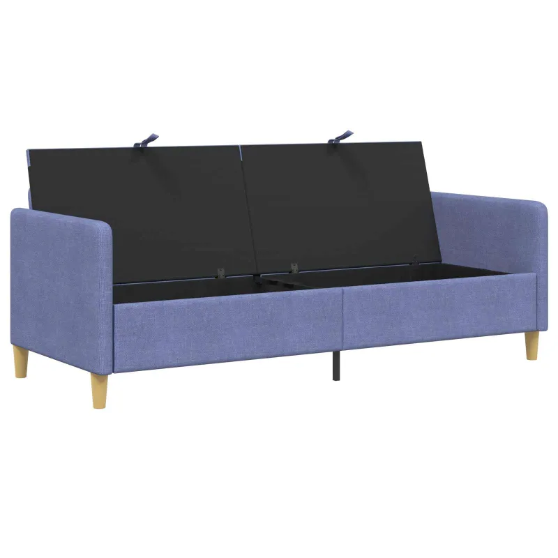 Sofa su saugojimo vieta Džinsinės mėlynos 192 x 78 x 87 cm