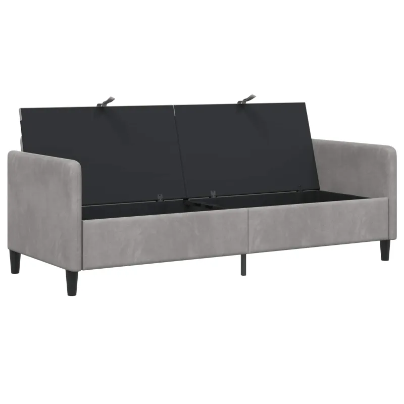 Sofa su saugojimo vieta Šviesiai pilka 192 x 78 x 87 cm