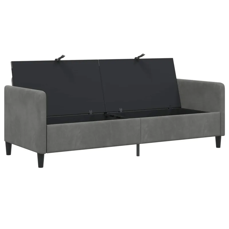 Sofa su saugojimo vieta Tamsiai pilka 192 x 78 x 87 cm