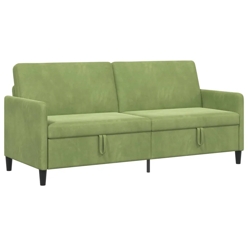 Sofa su saugojimo vieta Šviesiai žalia 192 x 78 x 87 cm