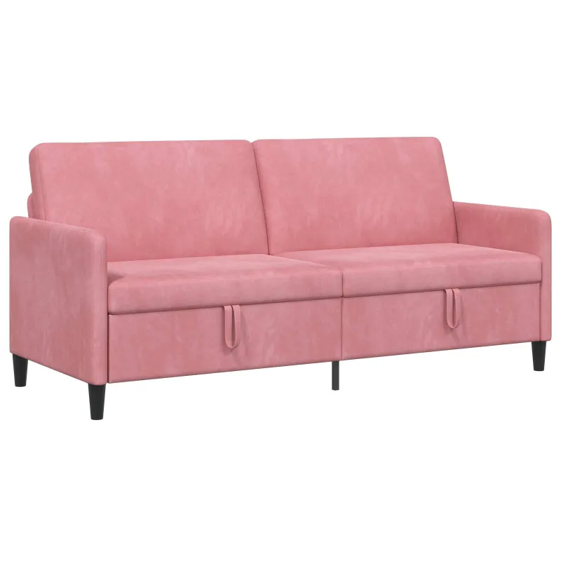Sofa su saugojimo vieta Rožinė 192 x 78 x 87 cm Poliesteris