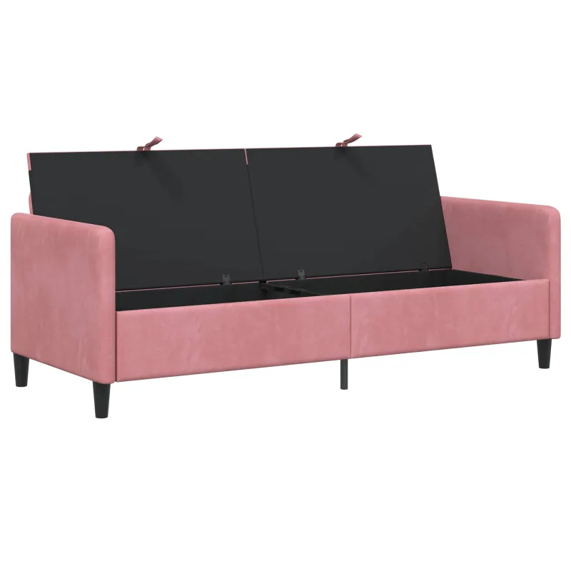 Sofa su saugojimo vieta Rožinė 192 x 78 x 87 cm Poliesteris