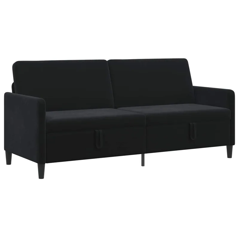 Sofa su saugojimo vieta Juoda 192 x 78 x 87 cm Poliesteris